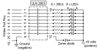 Simpelt elektronisk test kredsløb